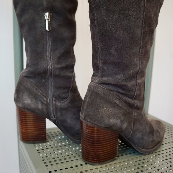Steve Madden Saudy Suede Over-the-Knee Boots Size 8 - Dark Grey - Picture 9 of 11